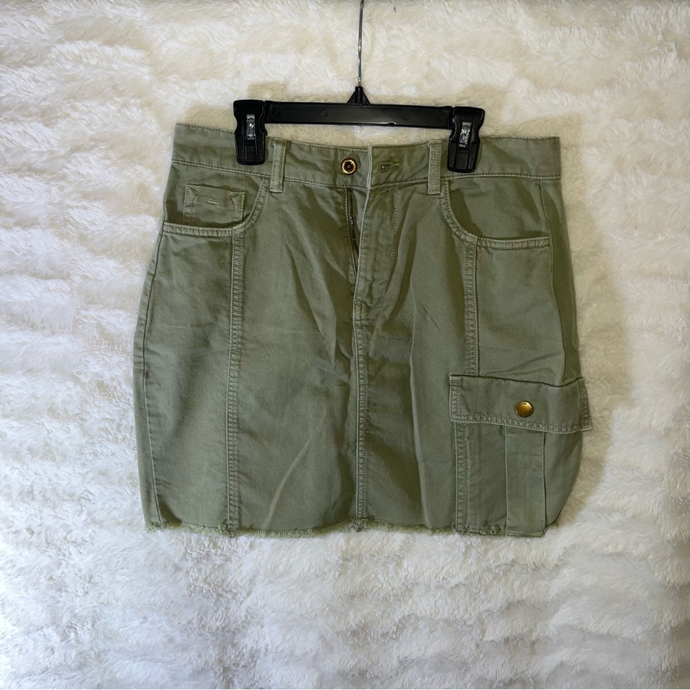 Zara Denim Cargo Skirt